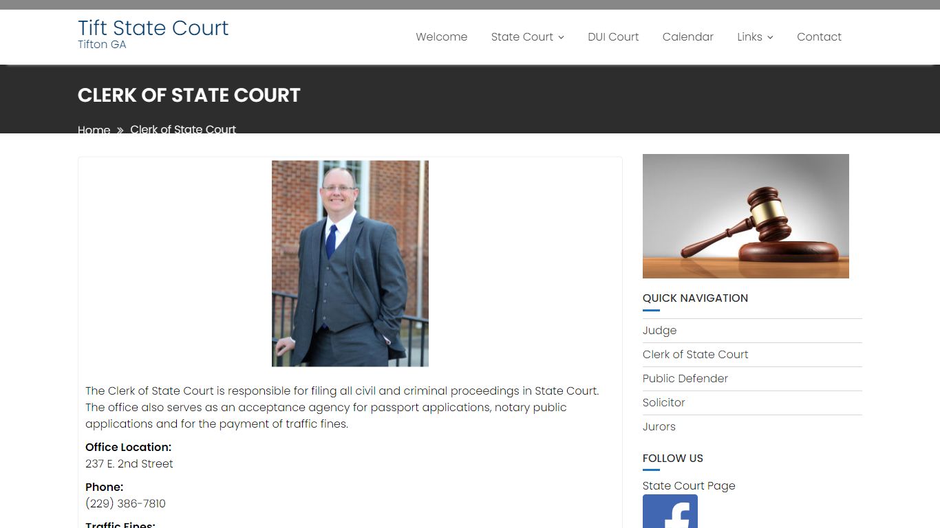 Clerk of State Court | Tift State Court
